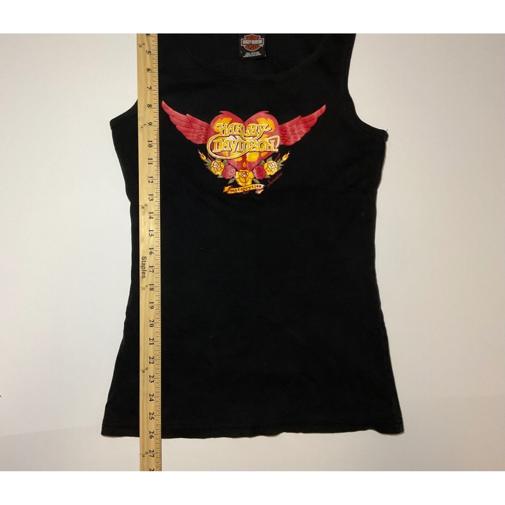 Harley Davidson Tank Top Womens Black Jamaica Large - Picture 4 of 5